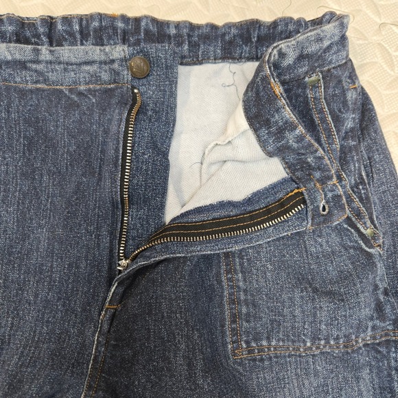 Rag & Bone Miramar Mia Denim Print Cotton Terry Jogger Pants Blue L Athleisure - Picture 7 of 11